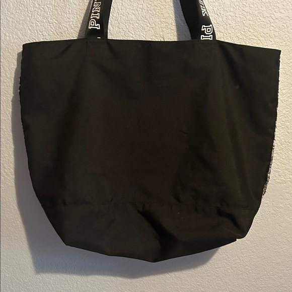PINK Victoria's Secret Silver and Black and Gold Sequin Tote - Picture 5 of 9